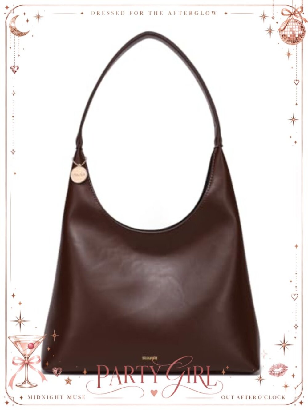 Vegan Leather Hobo Bag Slouchy Shoulder Bag Tote Purse